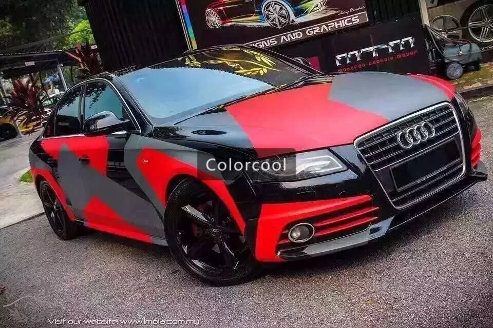 

Camouflage custom car sticker bomb Camo Vinyl Wrap Car Wrap With Air Release snowflake bomb sticker Car Body Sticker