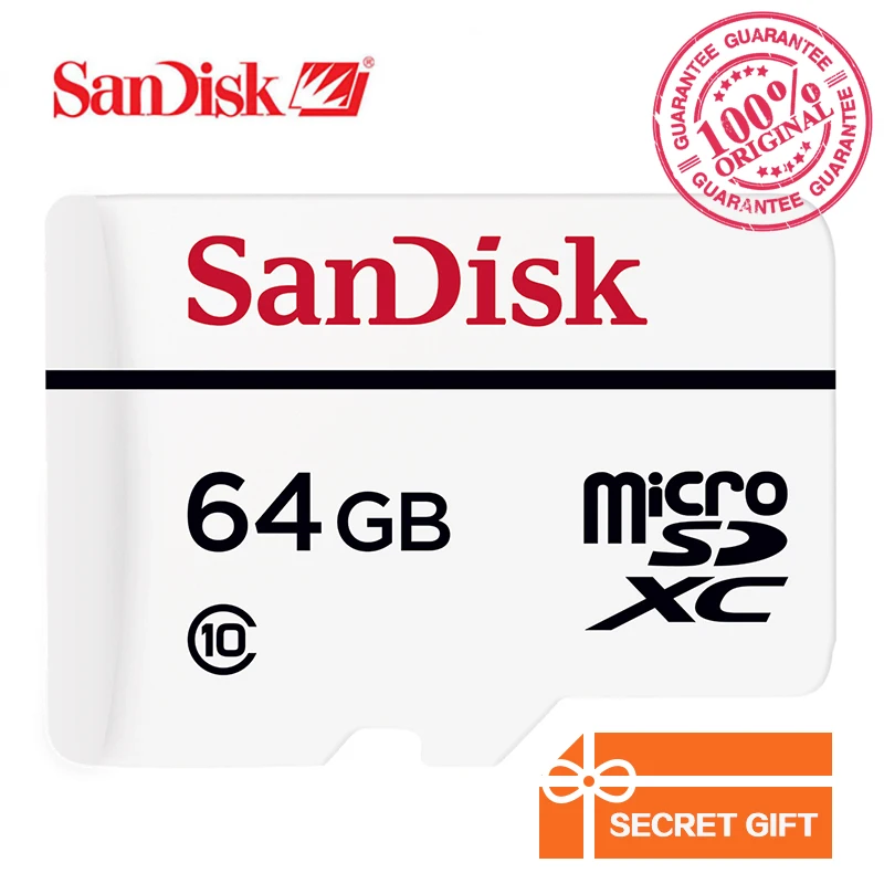 Карта памяти SanDisk microSDHC/microSDXC высокая прочность 20 МБ/с./с 64 ГБ 32 ГБ|card wrapping|card reader