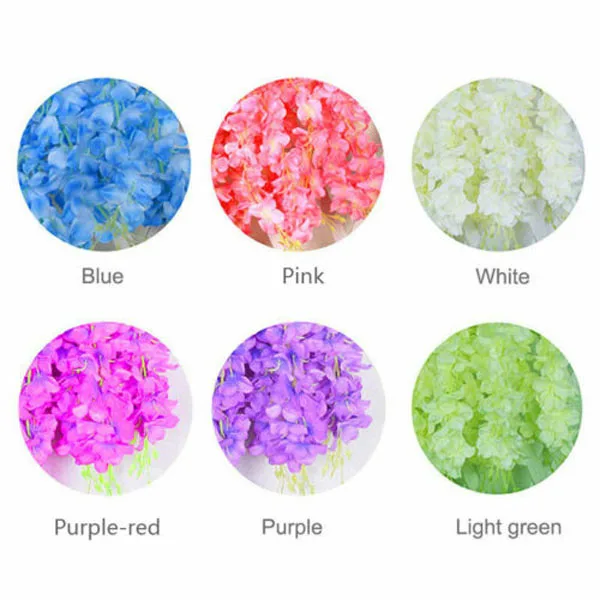 Faroot 12 шт. искусственный шелк цветок Гирлянда лоза Вистерия висячий Свадебный