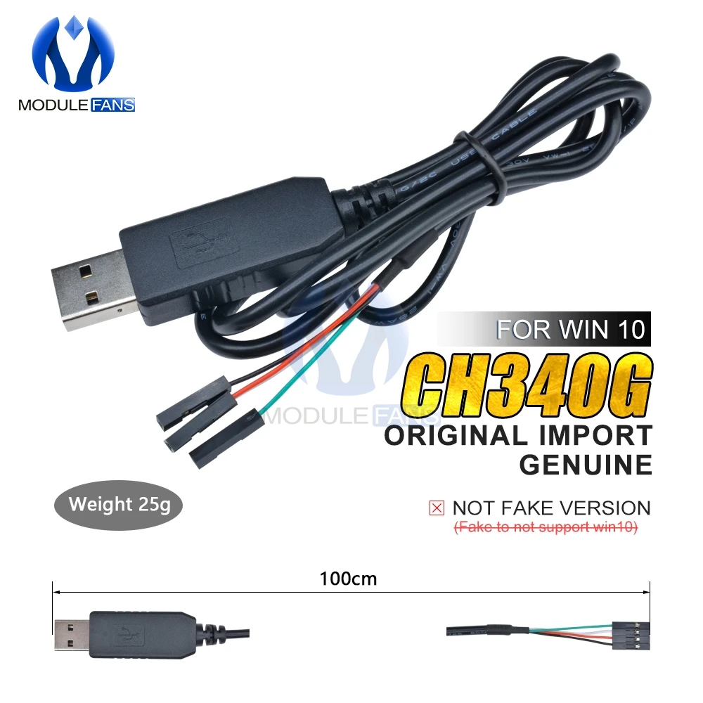Оригинальный кабель для скачивания CH340G CH340 USB к TTL последовательный провод