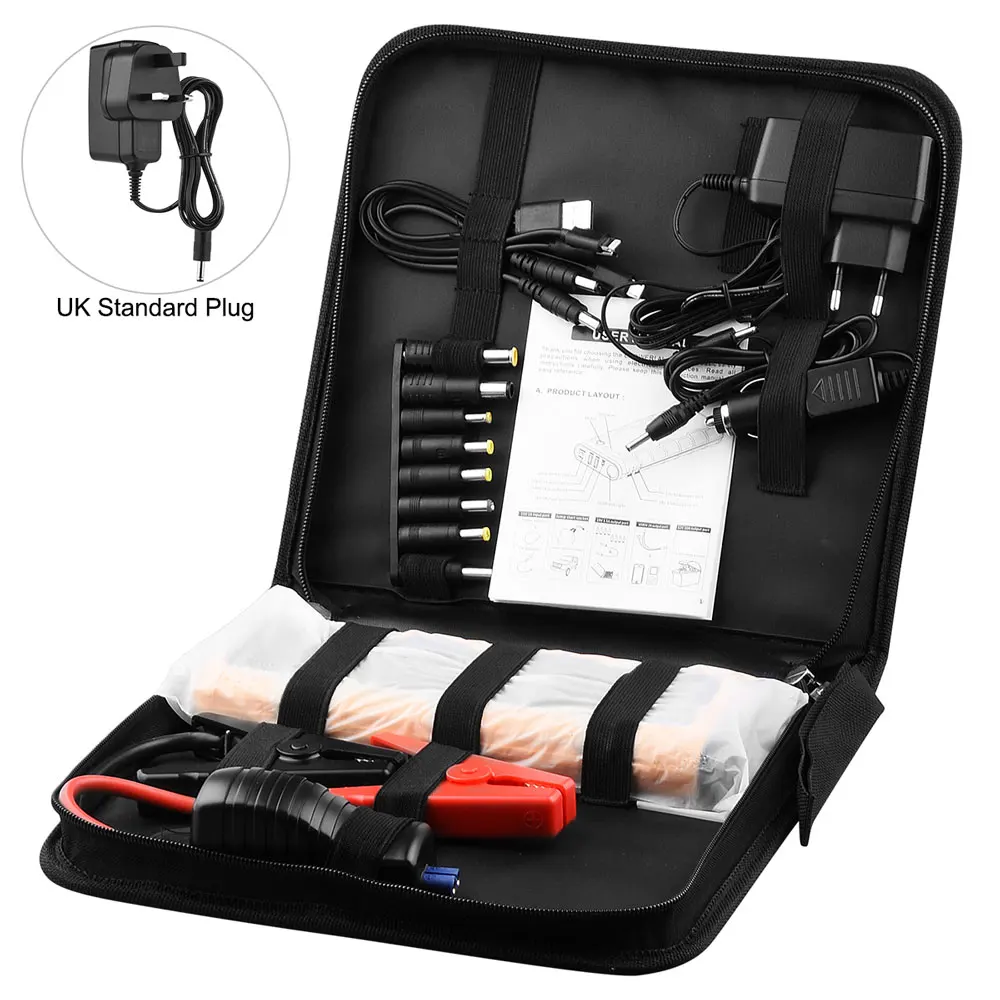 UK Standard Plug 20800mAh 1000A автомобильный стартер 12V Портативный Авто внешний аккумулятор Многофункциональный Аварийный усилитель аккумулятора - Цвет: UK Standard Plug