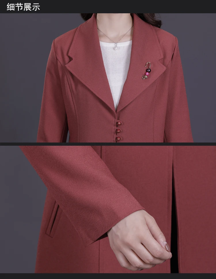 2018 Free Shipping Spring Autumn New Women Work Wear Fashion Coat Long Sleeved Slim Ladies Temperament Mid Old Age Clothes | Женская