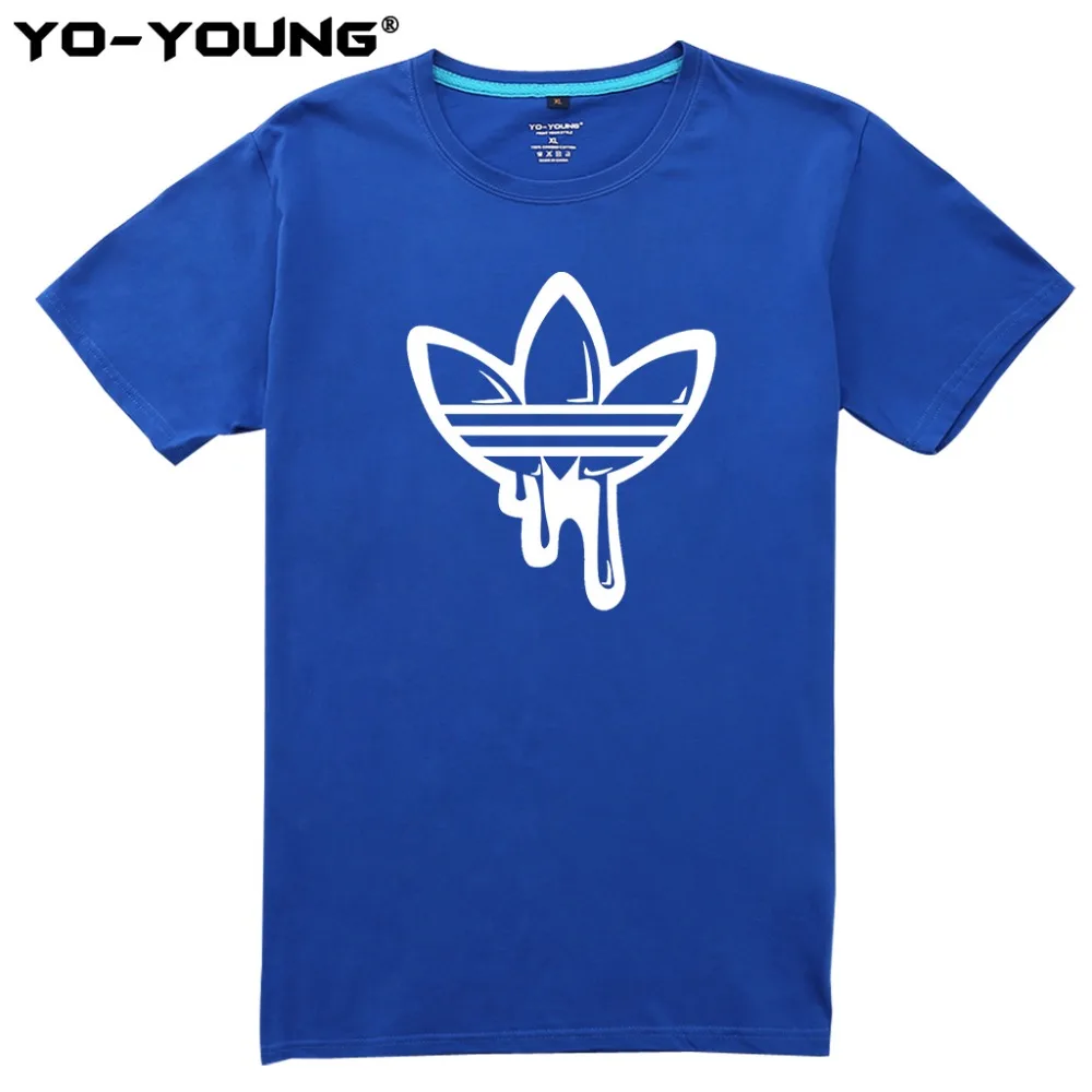 Yo-Young Men футболки Забавные бренд Spoof принт с логотипом 100% хлопок 180 gsm унисекс