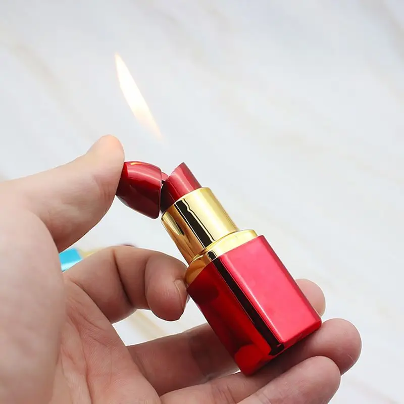 Мини креативная Бутановая Зажигалка милая губная помада модель Fire Starter брелок