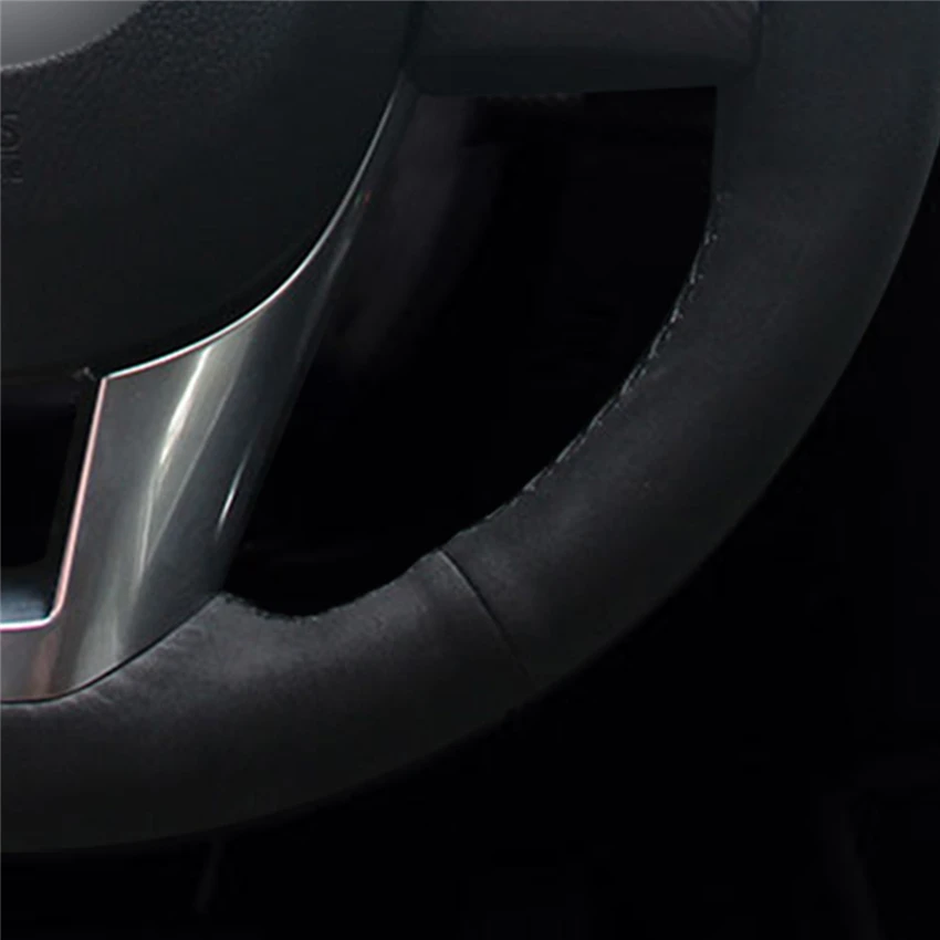 Черная замшевая кожа для Mazda 3 Axela 6 Atenza 2 Чехол рулевого колеса автомобиля Scion iA 2016