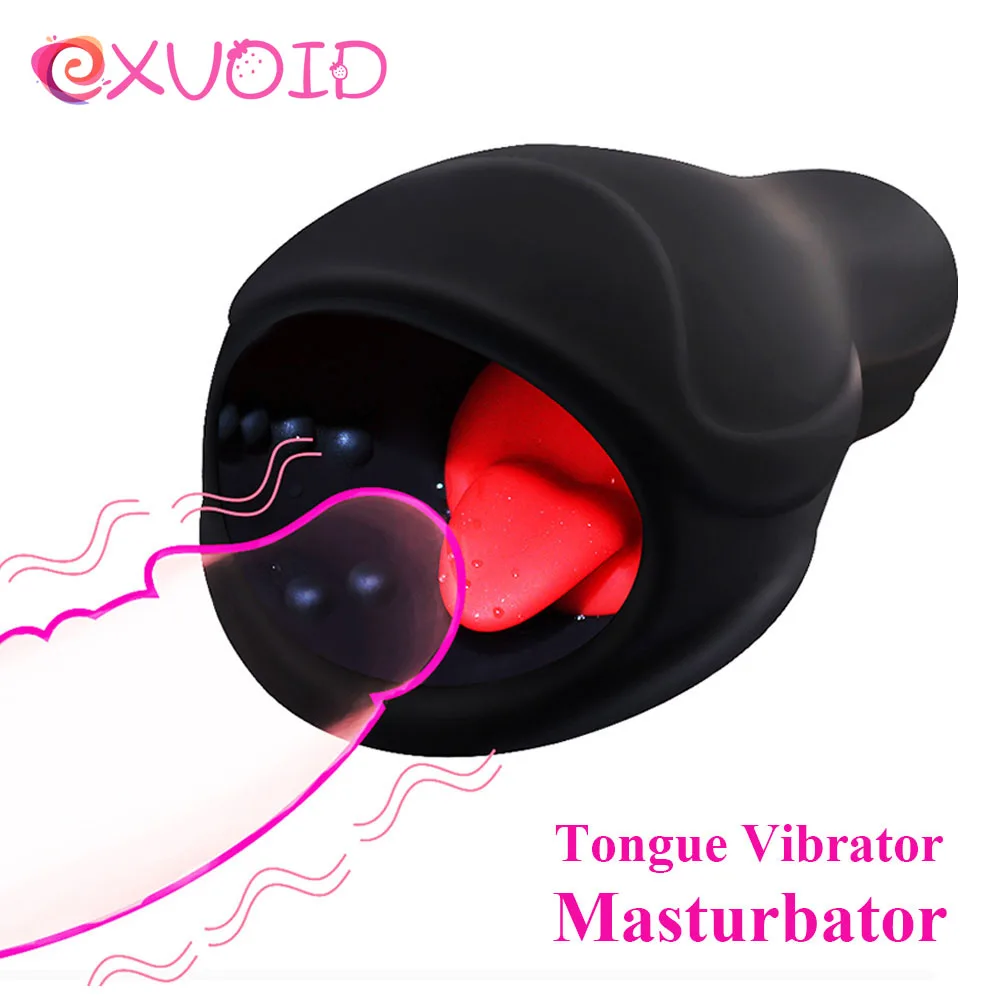 Вибратор для языка EXVOID Мужской мастурбатор рот оральный чашка глубокая глотка