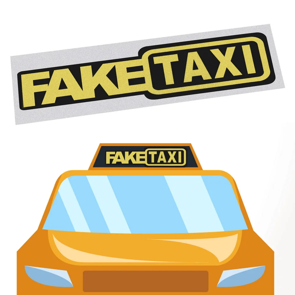 Забавные автомобильные наклейки и FORAUTO FAKE TAXI светоотражающая Автомобильная