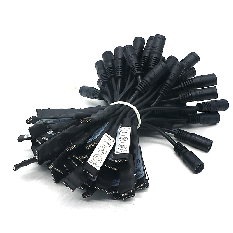 SZYOUMY 12 В 24 светодиодный RGB контроллер мини 3 клавиши DC Plug wire LED черный белый диммер