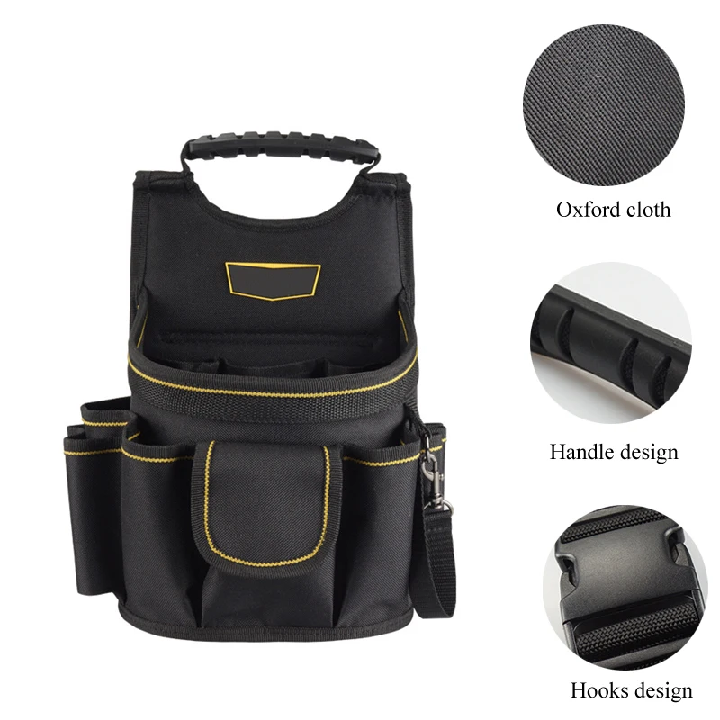 

Free Shipping 600D Waterproof Oxford Cloth Rivet Fixed Tool Bag with Belt Hooks Kit Pocket Pouch