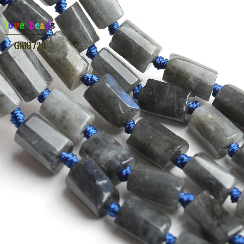 8x11 мм натуральный Граненый Серый Лабрадор Larvikite каменная колонна бусины для