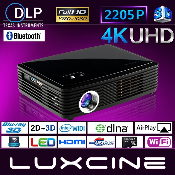 4 К Видео Ultra HD LED 3D Проектор Z4000/Проектор Для Домашнего Кинотеатра/Blu Ray 2205 P Android OS