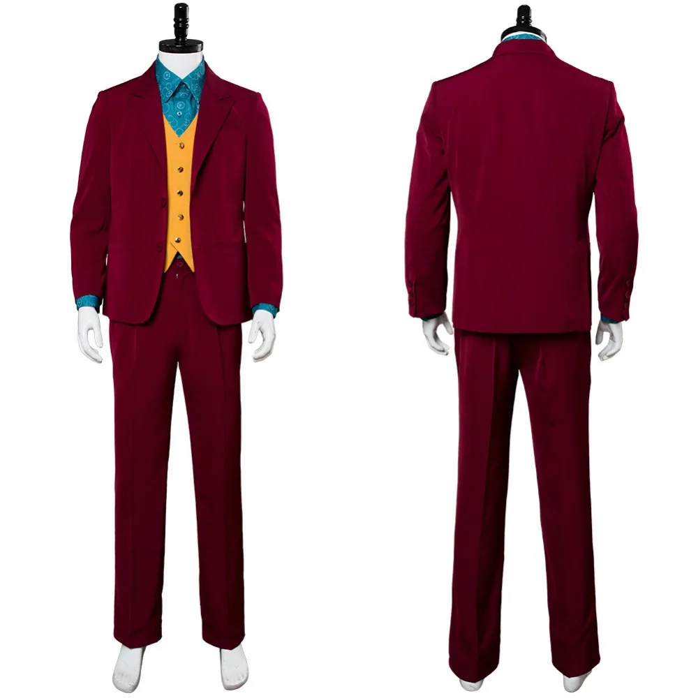 

Movie 2019 Joker Cosplay Joaquin Phoenix Costume Outfit Joker Joaquin Costume Uniform Suit Adult Men Halloween Carnival Costumes