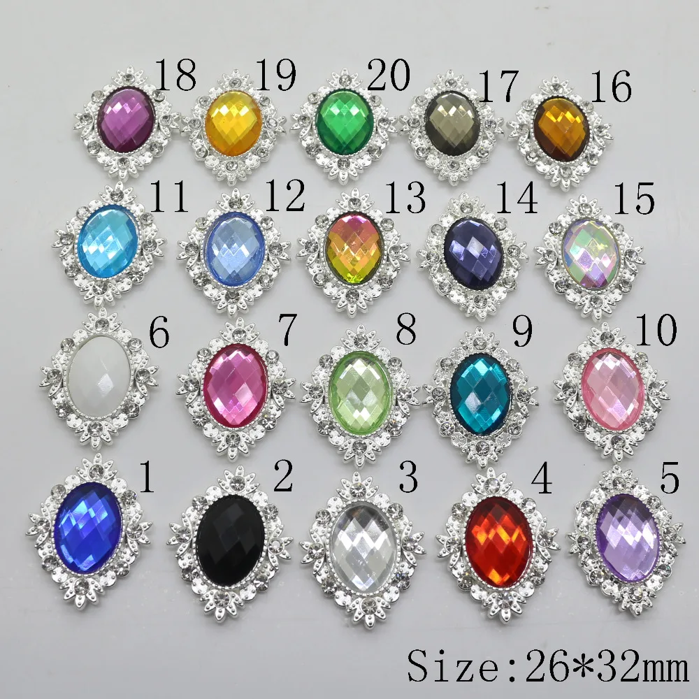 Серебристые прозрачные стеклянные стразы на пуговицах для одежды свадебные