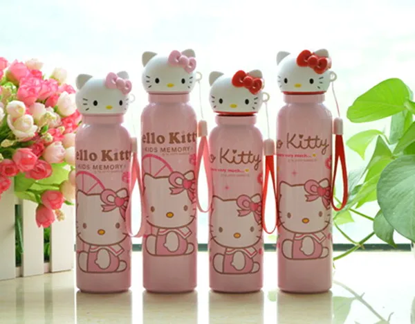 Мультфильм творческий hello kitty изоляционная чашка из нержавеющей стали детская большая Изолированная бутылка KT Cat кружка термос стакан для воды