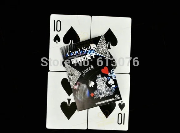 5 комплектов четыре карты для больших магических трюков крупным планом иллюзии