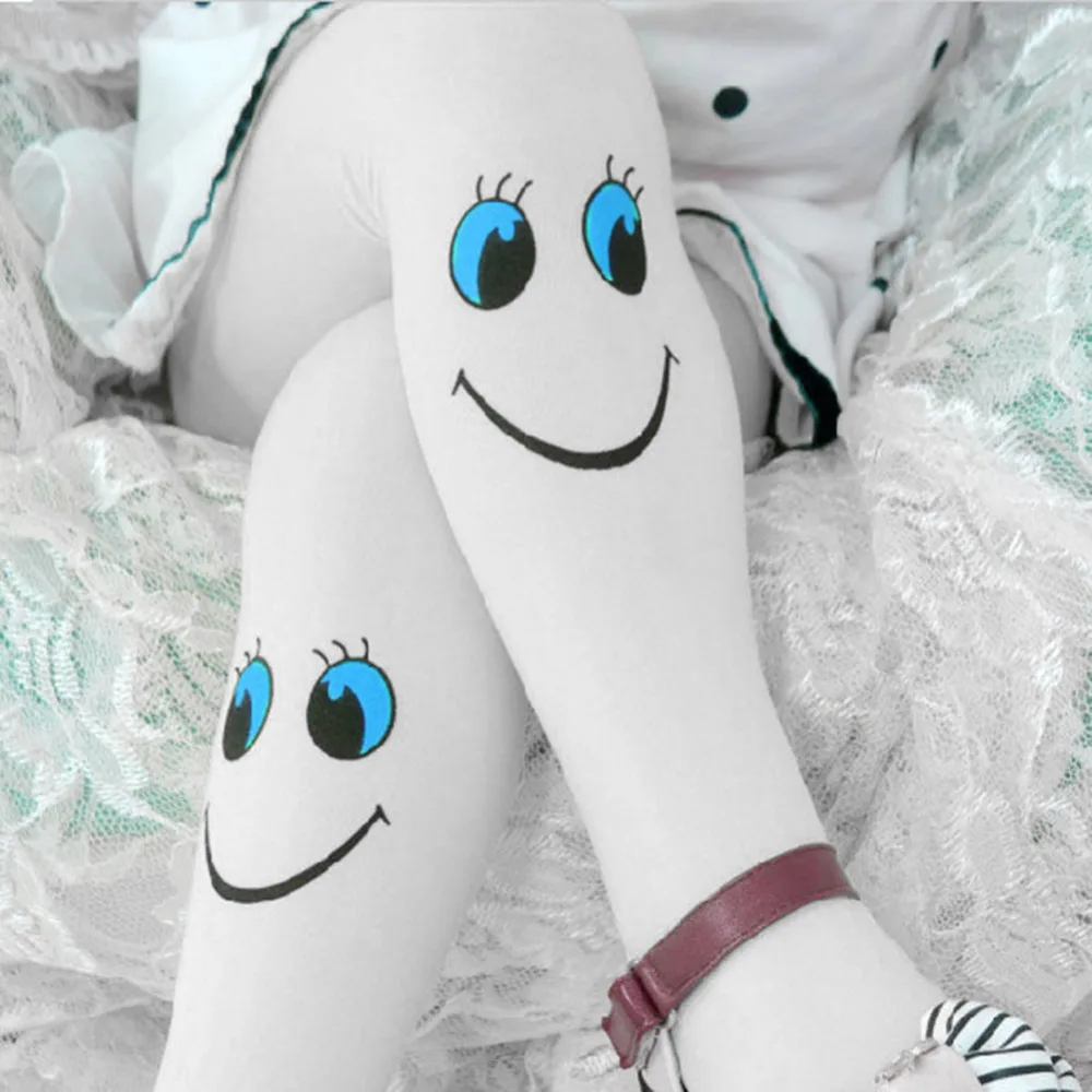 Новинка носки для девочек с мультяшным принтом Смайлики танцевальные милые