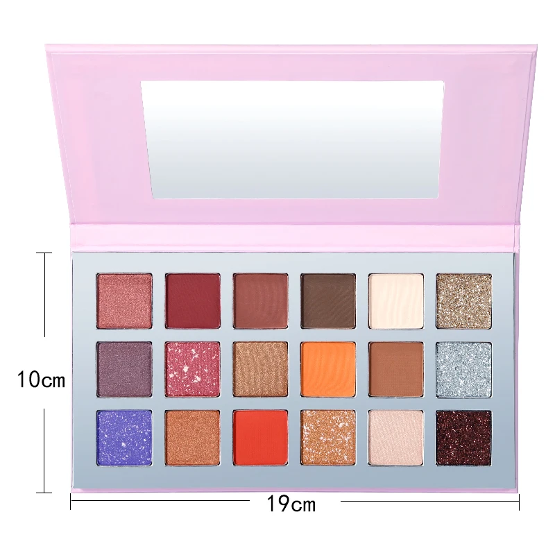 18 Colors Eyeshadow Palette Glitter Matte Shimmer Waterproof Mineral Powder Eye Shadow Makeup Private Label Cosmetics |