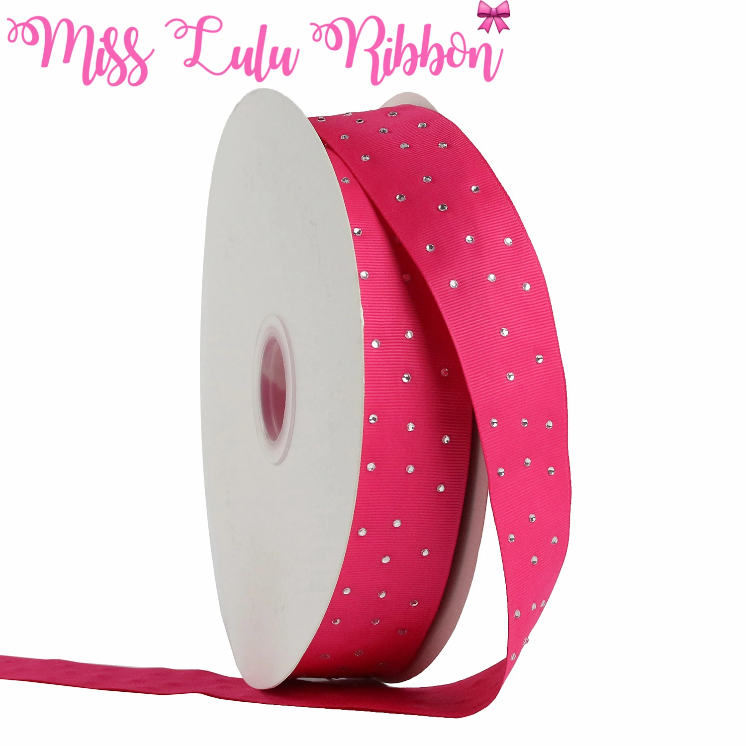 1 1/2 &quot38 мм Белые Стразы Установка Grosgrain однотонные ленты подарок бантом