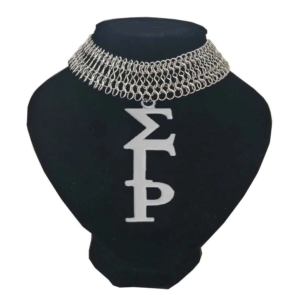 Topvesko большой размер из нержавеющей стали золотой тон Сигма гамма RHO SORORITY ожерелье