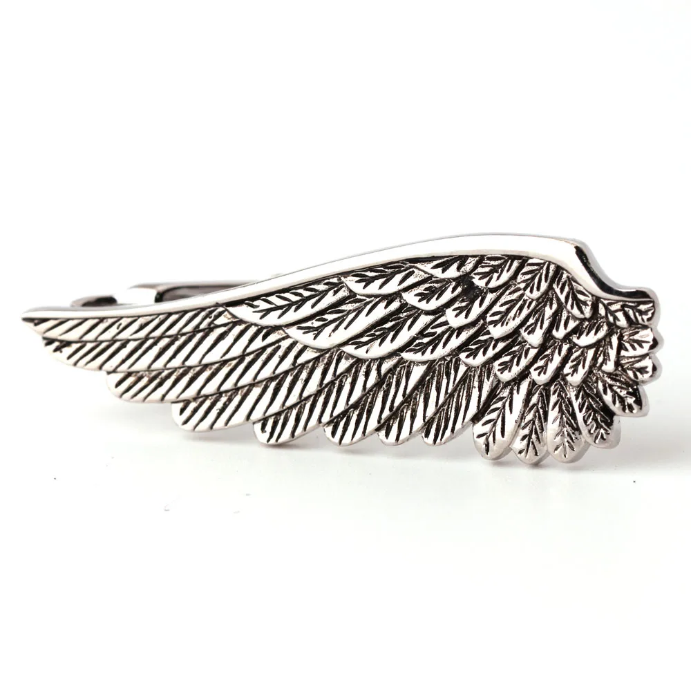 Мужской зажим для галстука Angel wings черный | Украшения и аксессуары