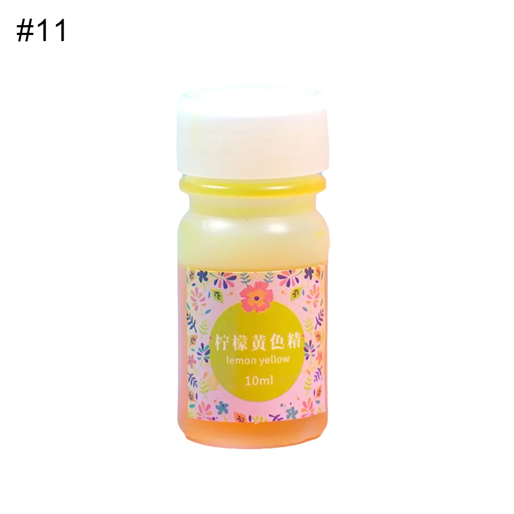 Lemon Yellow 10 г высокая концентрация УФ смолы жидкий краситель пигмент эпоксидная смола для DIY ручной работы ювелирных изделий - Цвет: Lemon Yellow
