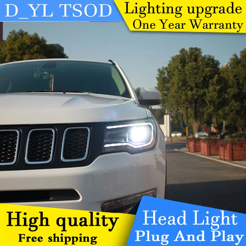DY_L стайлинга автомобилей для Jeep compass фары 2017-2018 компас светодиодный фар линзы