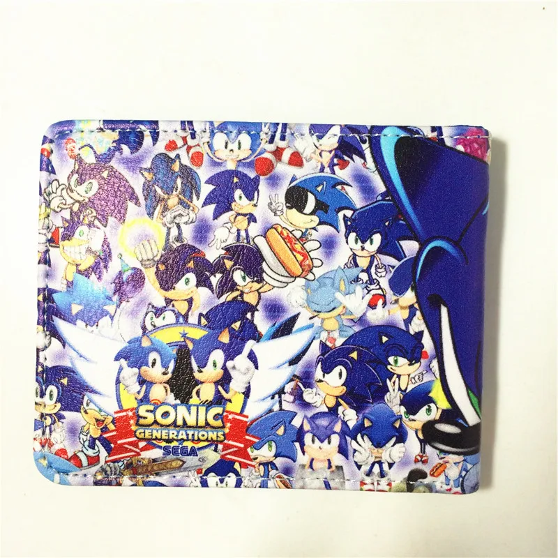 2018 аниме мультфильм кошельки игры Sonic кошелек из искусственной кожи тонкий для