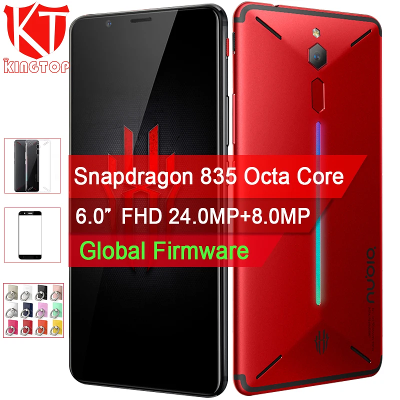 Глобальная прошивка оригинал ZTE Nubia Red Magic мобильный телефон 6 дюймов 8 ГБ 128 Snapdragon 835