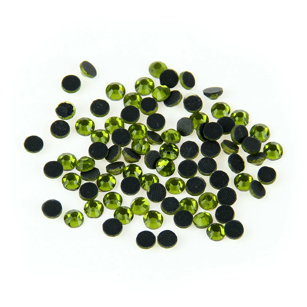 

2016 New Design SS30 Hot Fix Rhinestone Olivine 40Gross Iron On Crystals Hotfix Rhinestones Good Water And Heat Test