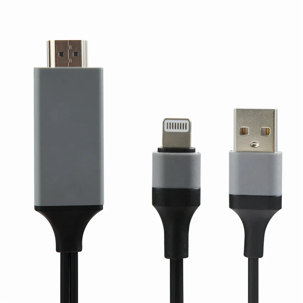 Кабель для адаптера Lightning HDMI USB кабель 1080P HDTV аудио адаптер смарт конвертер iPhone X XR