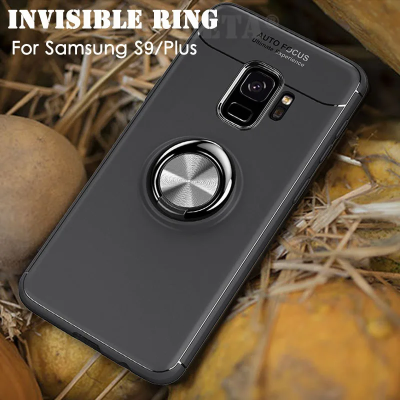 Гибридный чехол с магнитным кольцом и подставкой для пальцев для Samsung Galaxy J3/J5/J7 Pro EU версии, ультратонкий матовый чехол из мягкого геля TPU.