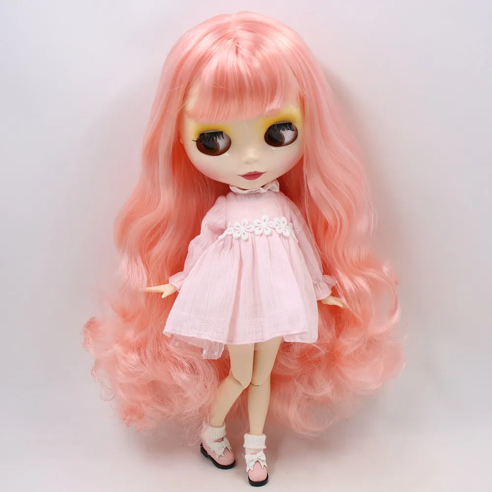 Ледяной DBS Blyth кукольные нет. BL1010 розовые волосы шарнирное тело из белой кожи Neo 1/6