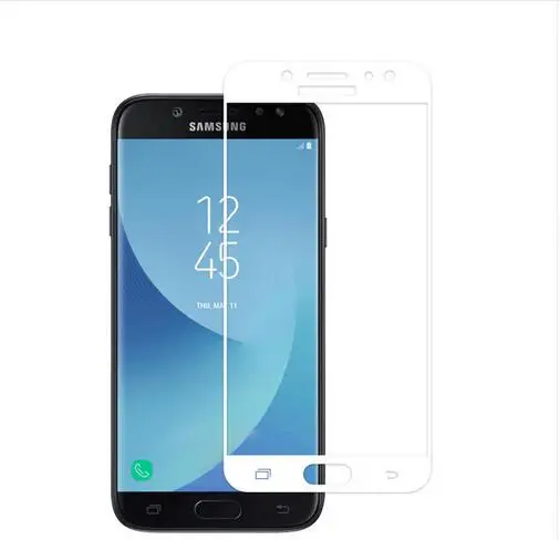 For Samsung Galaxy J7 2017 Tempered Glass 9H Safety 3D Full Cover Front Screen Protector Film Pro J730F SM-J730F Guard | Мобильные