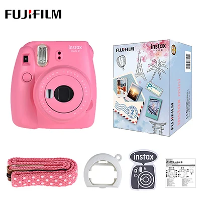 Pink Рождественский лучший подарок Fujifilm Instax Mini 9 мгновенная камера пленка камера+ 30 листов Fujifilm Instax Mini пленка 5 цветов - Цвет: Pink