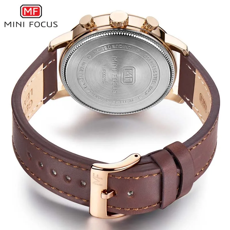 

Men Watch Top Brand Luxury Male Leather Waterproof Sport Quartz Chronograph Military Wrist Watch Men Clock relogio