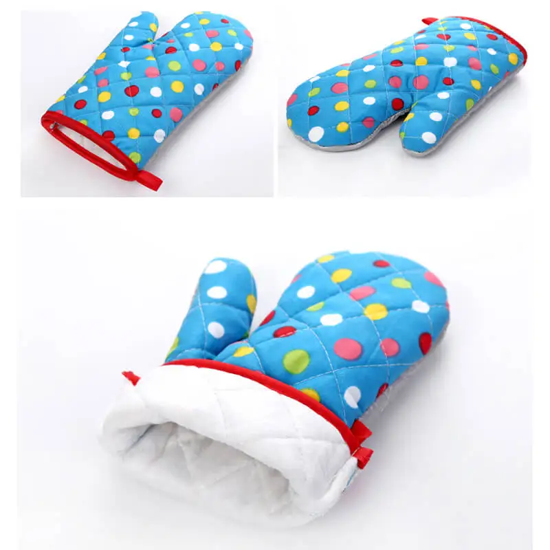 1 пара термостойких кухонных безопасных хлопчатобумажных перчаток кемпинг