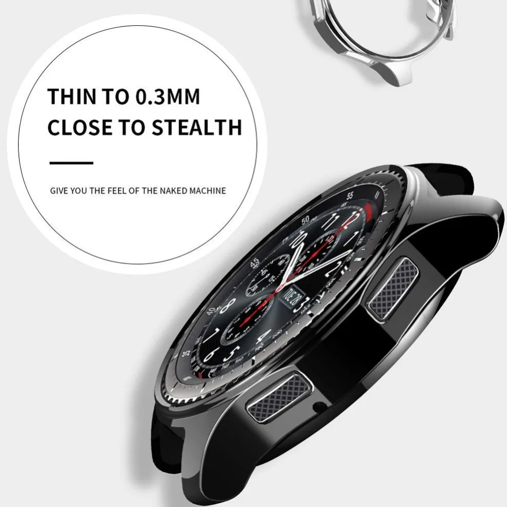 New TPU Electroplated Watch Case Shell Smart Protector Cover for Samsung Gear S3 Border Replacement Protective Frame | Электроника