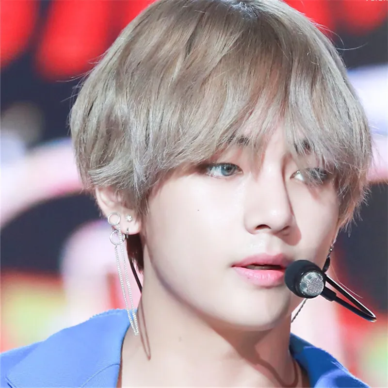 KPOP DNA корейские простые Bangtan V Kim Tae Hyung титановые серьги с кисточкой из нержавеющей стали ювелирные изделия