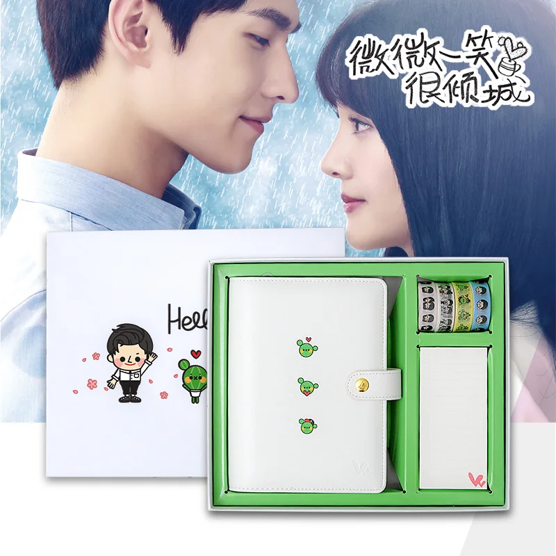 Dokibook A6 hello Cute Friendly White 6 Loose leaf 1 набор планировщик с клейкой наклейкой|dokibook a6|loose