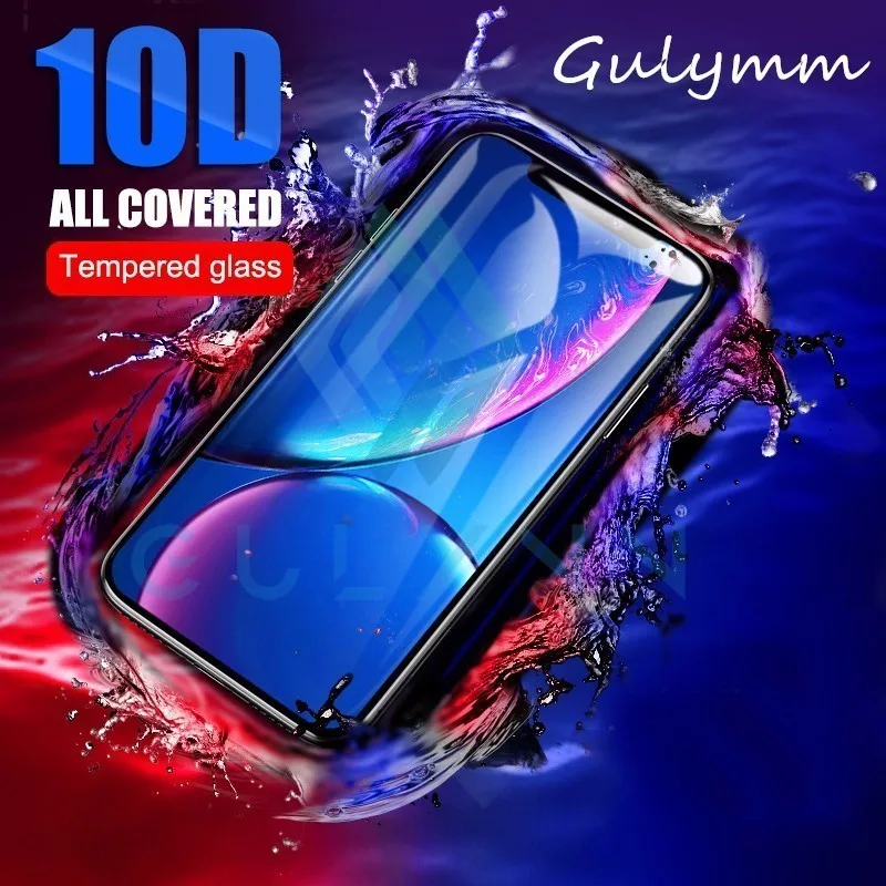 10D Защитное стекло для iPhone X XS XR Max полное покрытие защита экрана на 6 6S 7 8 Plus