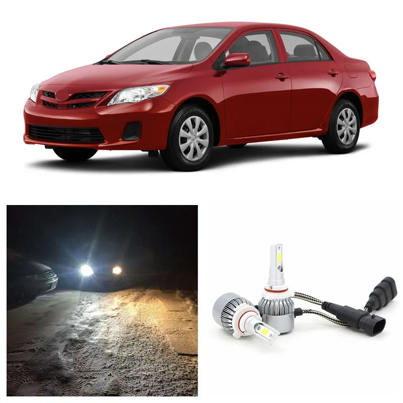 Edis светодиодный светильник 72 Вт 7600LM белый ближний свет для Toyota Corolla COB 6000K|Передние