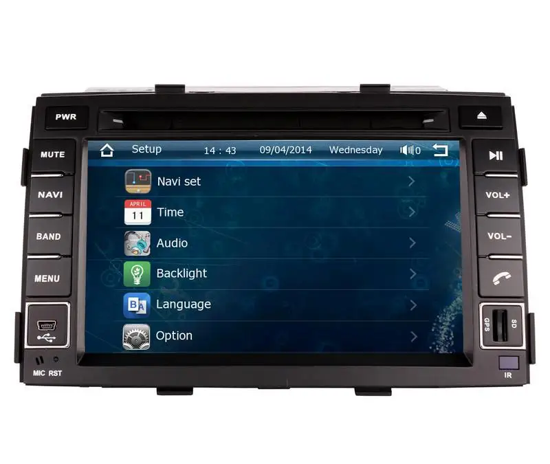 " in-dash автомобильный dvd-плеер с gps(опционально), аудио Радио стерео, USB/SD, AUX, BT/tv, Автомобильный мультимедийный головной убор для Kia SORENTO 2011