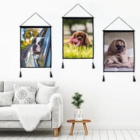 creative hanging painting for living room wall decoration colorful dog design canvas printing paint wall art pictures