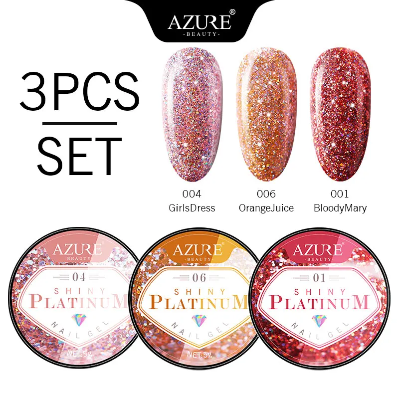 УФ гель для ногтей Azure Beauty блестящий набор долговечный светодиодный Гибридный
