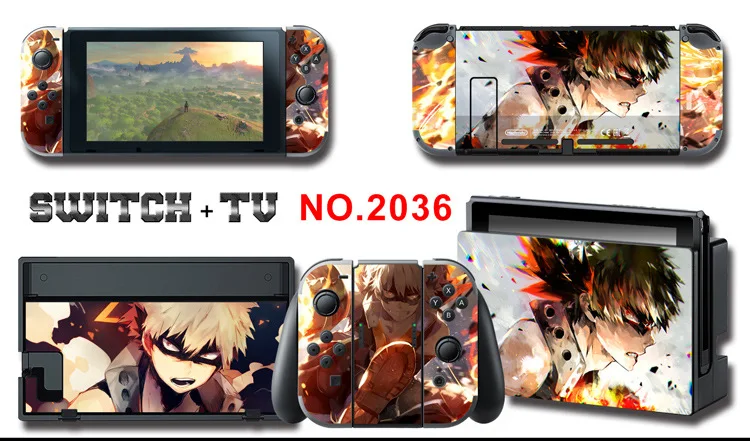 Для nintendo Switch Pain sticker консоль Dock Joy Con полное покрытие цветной бумажной кожи Закаленное стекло протектор экрана от 2000-2305