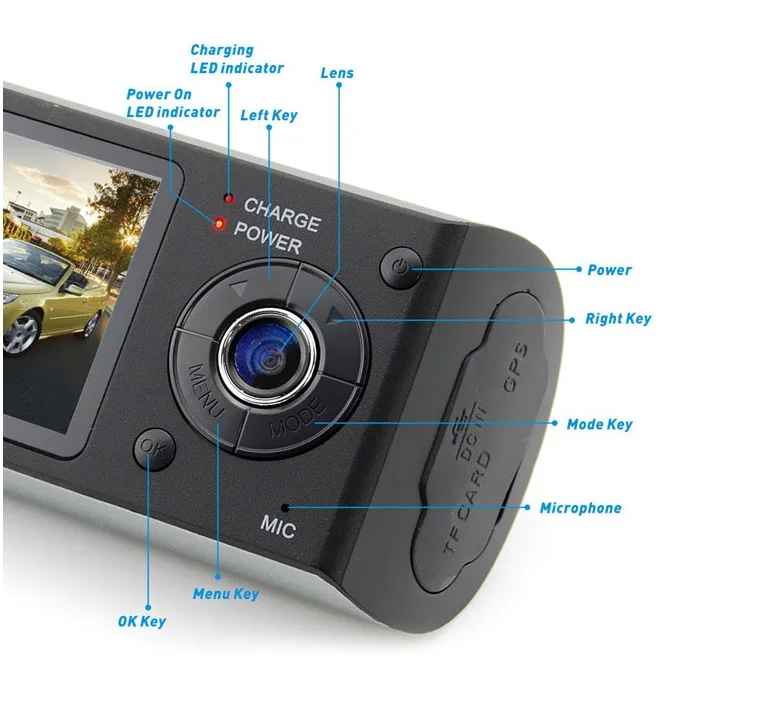 Видеорегистраторы для автомобилей X3000 R300 с 2.7 &quotGPS S Авто-камеры видео