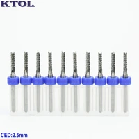 2 5mm shank cnc pcb tungsten end mill solid carbide drill dremel accessories cutting router bits kit tools for milling machine