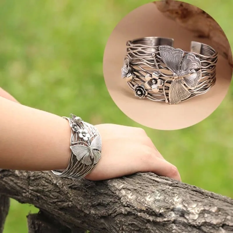 Женский браслет из серебра 100% пробы ширина 42 мм|sterling silver bracelet|silver bracelet women925 sterling |