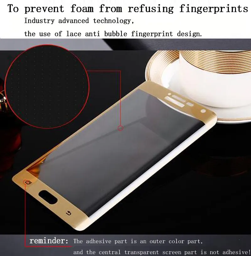 3D изогнутое закаленное стекло для Samsung Galaxy Note Edge Полное покрытие экрана