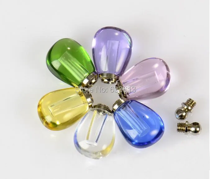 Стеклянная подвеска в виде флакона размером 20 шт./лот рисовая художественная